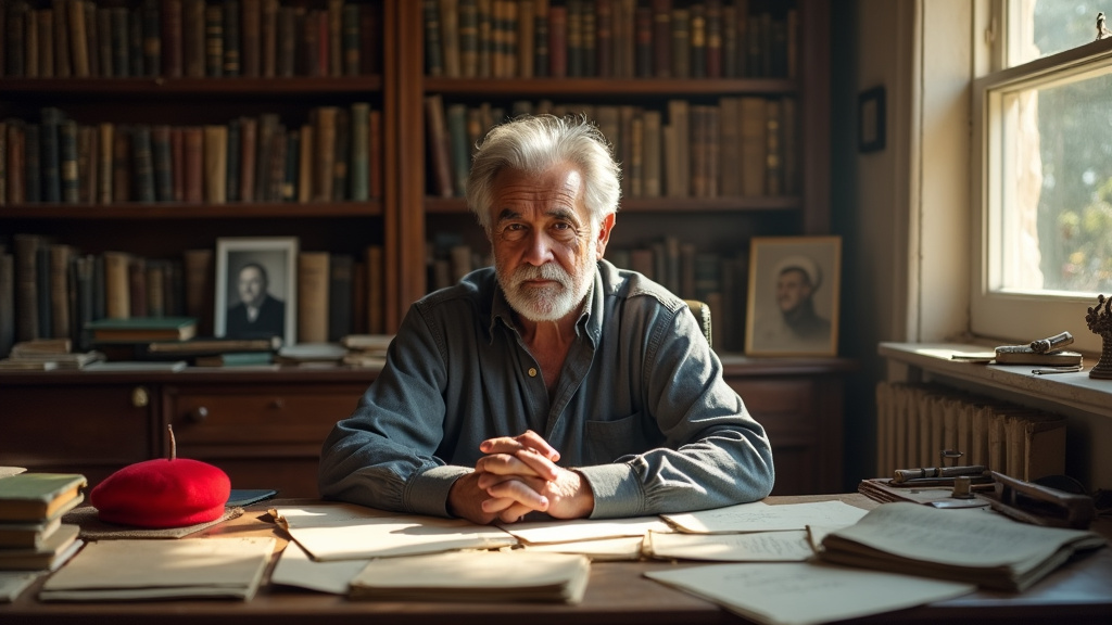 Boualem Sansal, écrivain franco-algérien, lors d'une conférence de presse à Paris en 2026