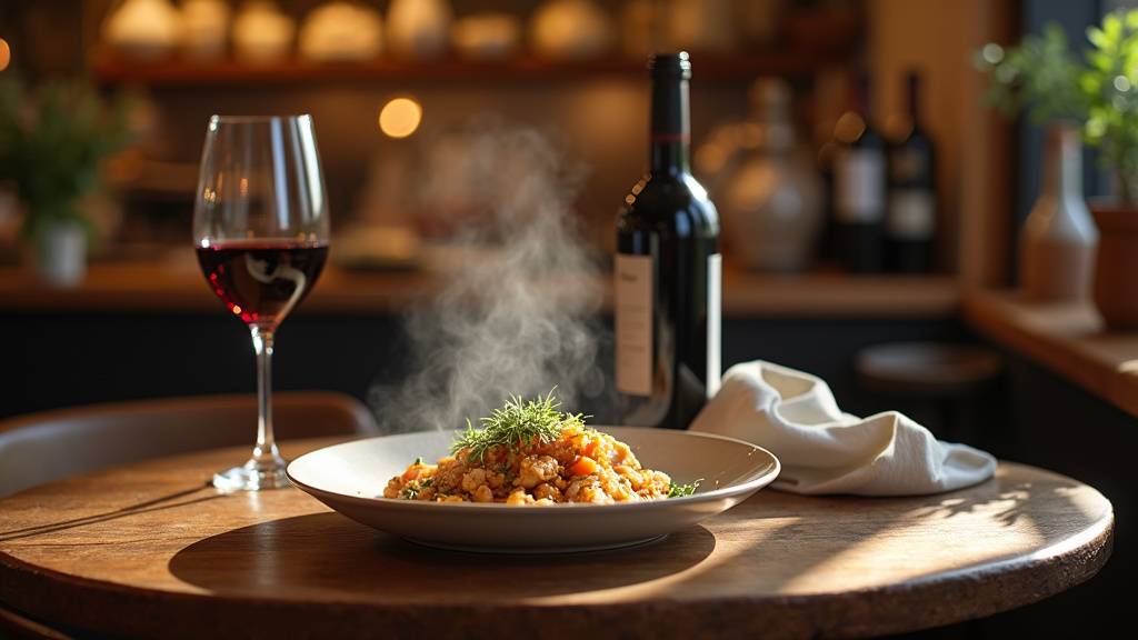 Vue aérienne du restaurant Carré Gourmand à Boé, entouré de verdure