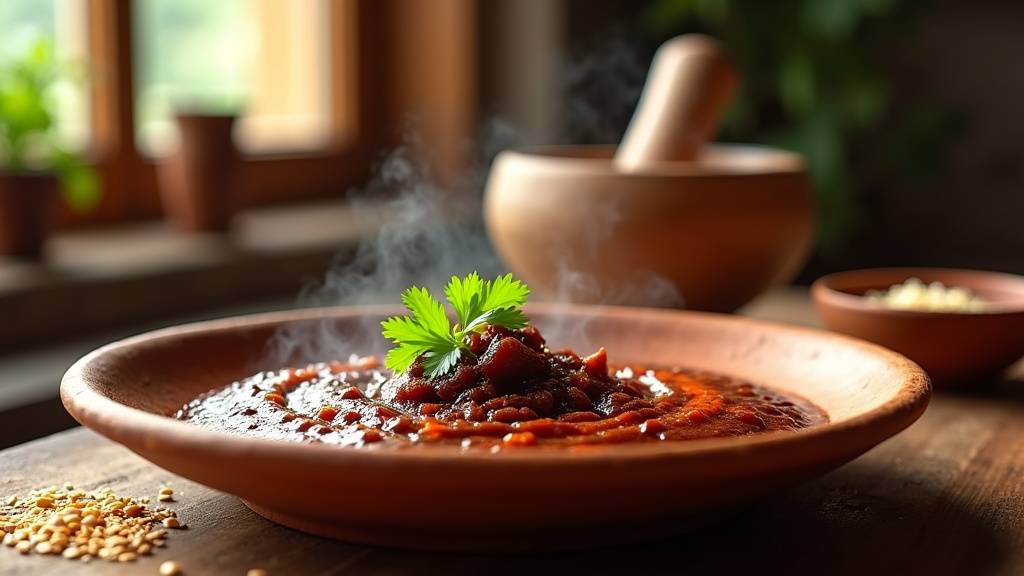 Cuisine africaine - injera éthiopienne avec wats et thiéboudienne sénégalaise