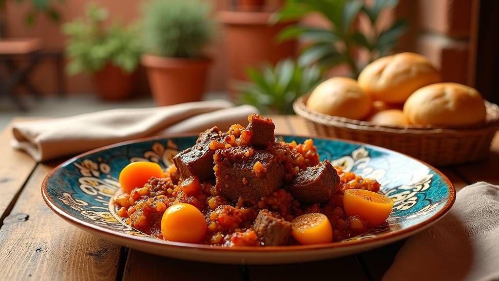 Table festive avec plats traditionnels de plusieurs cultures du monde reunis