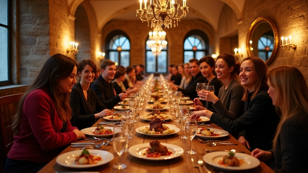 Intérieur spectaculaire d'Envie Le Banquet avec escalier en granit noir et verrière poétique