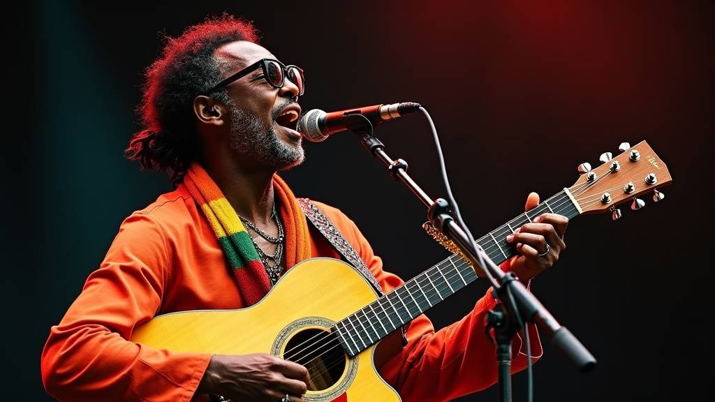 Jimmy Cliff en studio d'enregistrement dans les années 1960