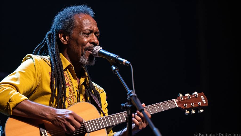 Jimmy Cliff sur scène lors d'un concert international