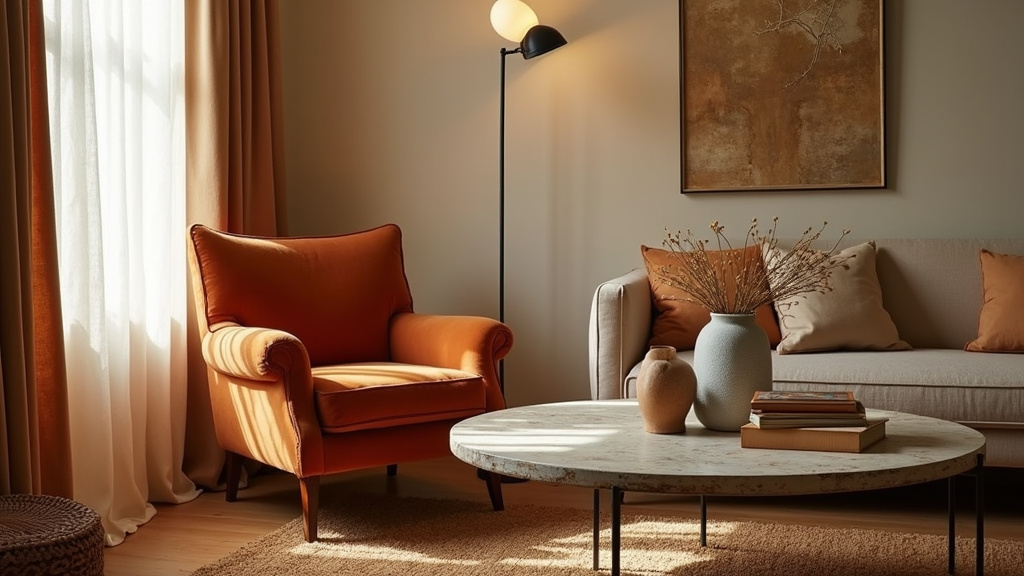Composition décorative dans le magasin Maisons du Monde avec meubles et objets d'inspiration
