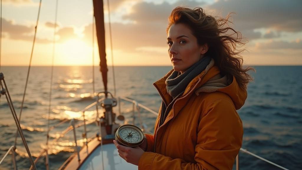 Marie Descoubes lors d'une conférence sur la navigation et l'environnement