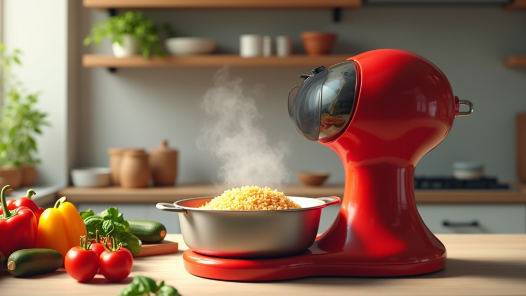 Préparation de pâte à pain dans le bol du robot Monsieur Cuisine