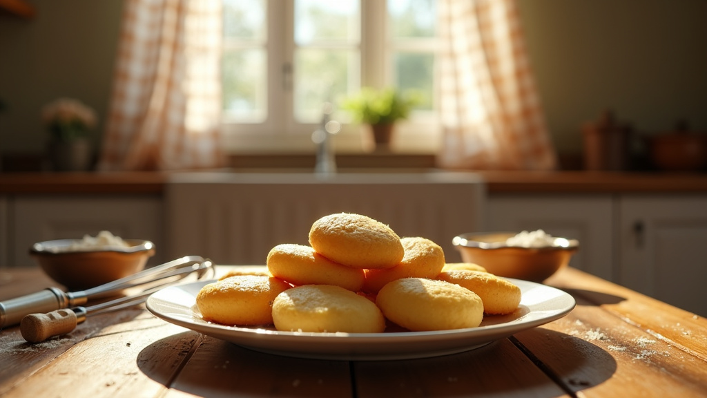 Assortiment de langues de chat croustillantes sur une assiette en porcelaine blanche