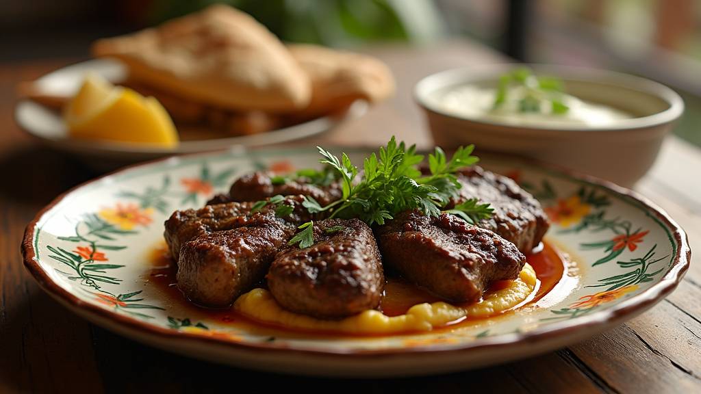 Dessert turc traditionnel baklava avec pistaches