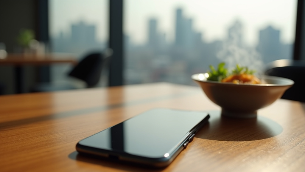 Interface d'une application de recherche de restaurants montrant des avis et des photos